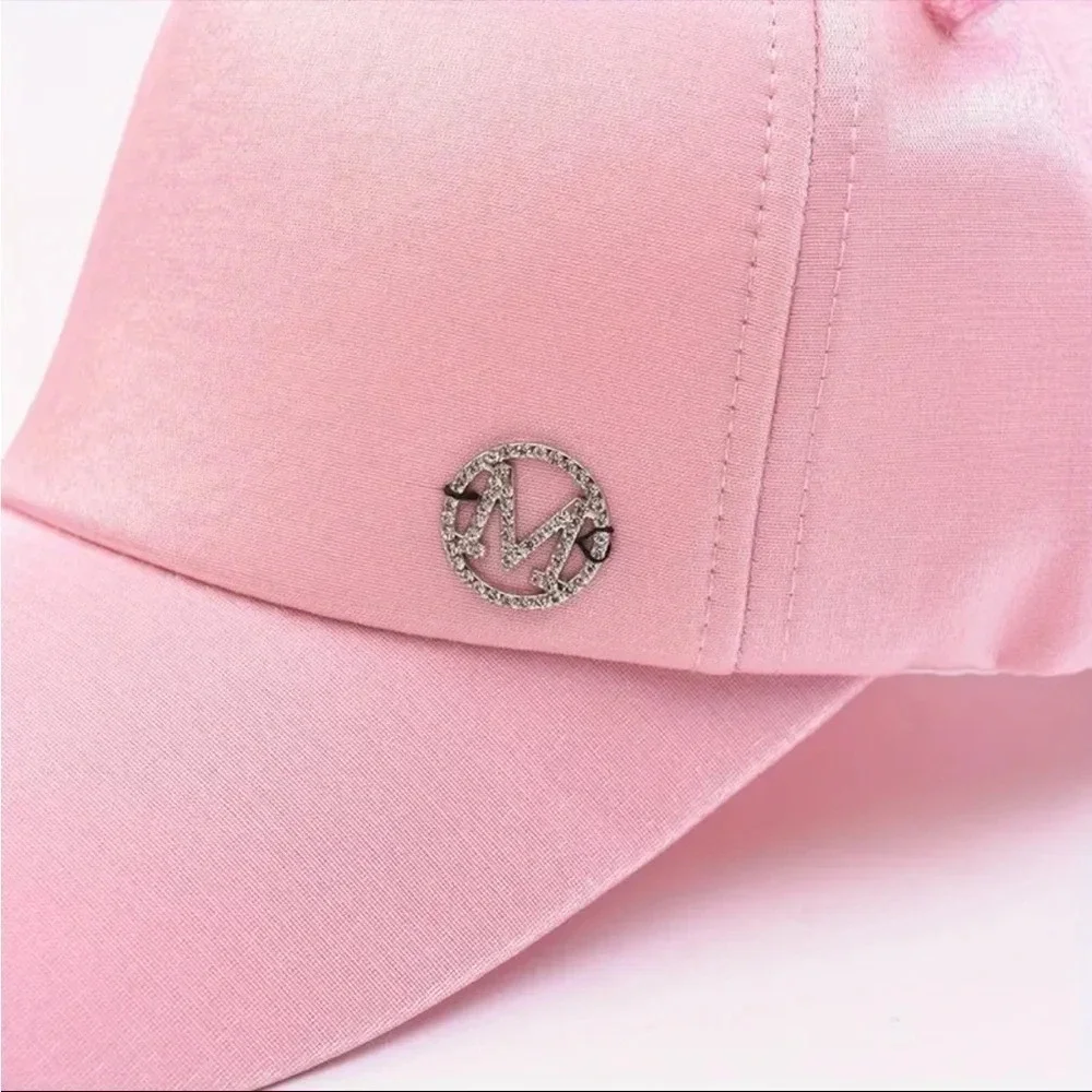 Disney Minnie Mouse Light Pink Baseball Hat Rhinestone Ears NWT